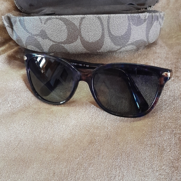 Coach Accessories - Coach Cat Eyes Confetti Purple Perscription Sunglasses W/Case EUC
